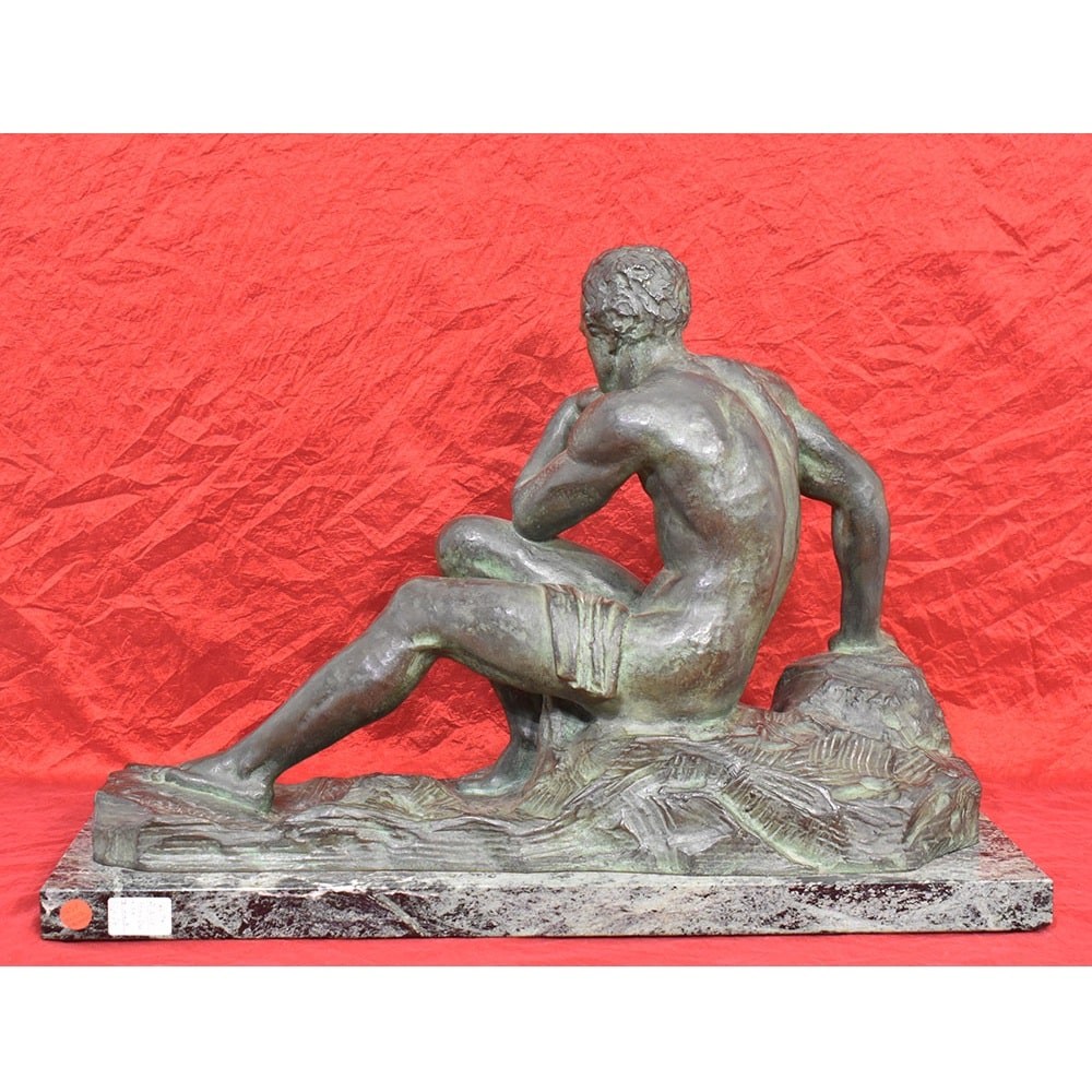 STB79 1 art deco sculpture nude man bronze statue.jpg